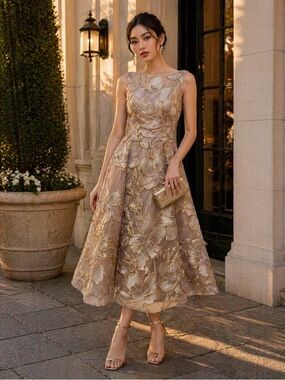 Helsi | Dresses | Kaia Floral Appliqu Strapless Dress | Poshmark